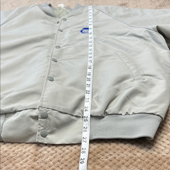 NAPA Gray Bomber Jacket Made in USA Size XL - Picture 4 of 8
